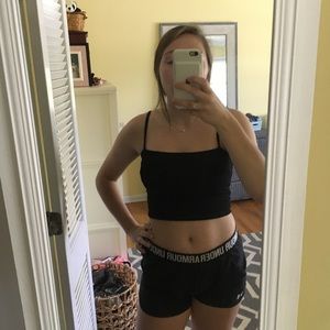 brandy melville cropped black tank